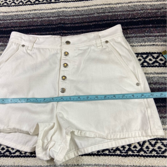 Rag & Bone Branson Snap Button Fly White High Rise Waist Jean Denim Shorts 8 M - Picture 6 of 12